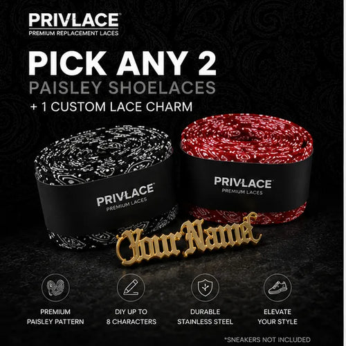 2 Paisley Shoelaces Kit