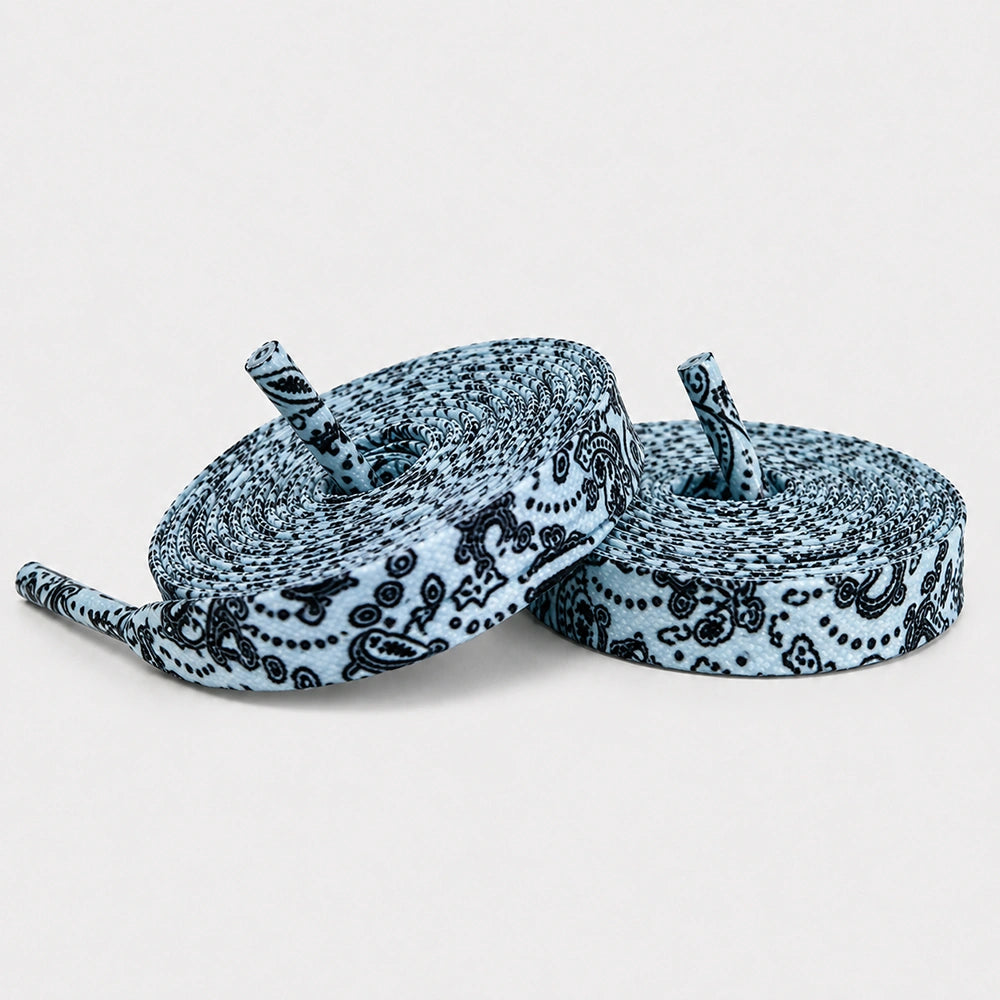Light-blue-background-white-black-Bandanna - PrivLace